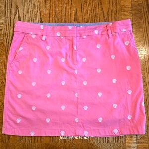 British Khaki Pink White Seashells Skirt Women's Size 12